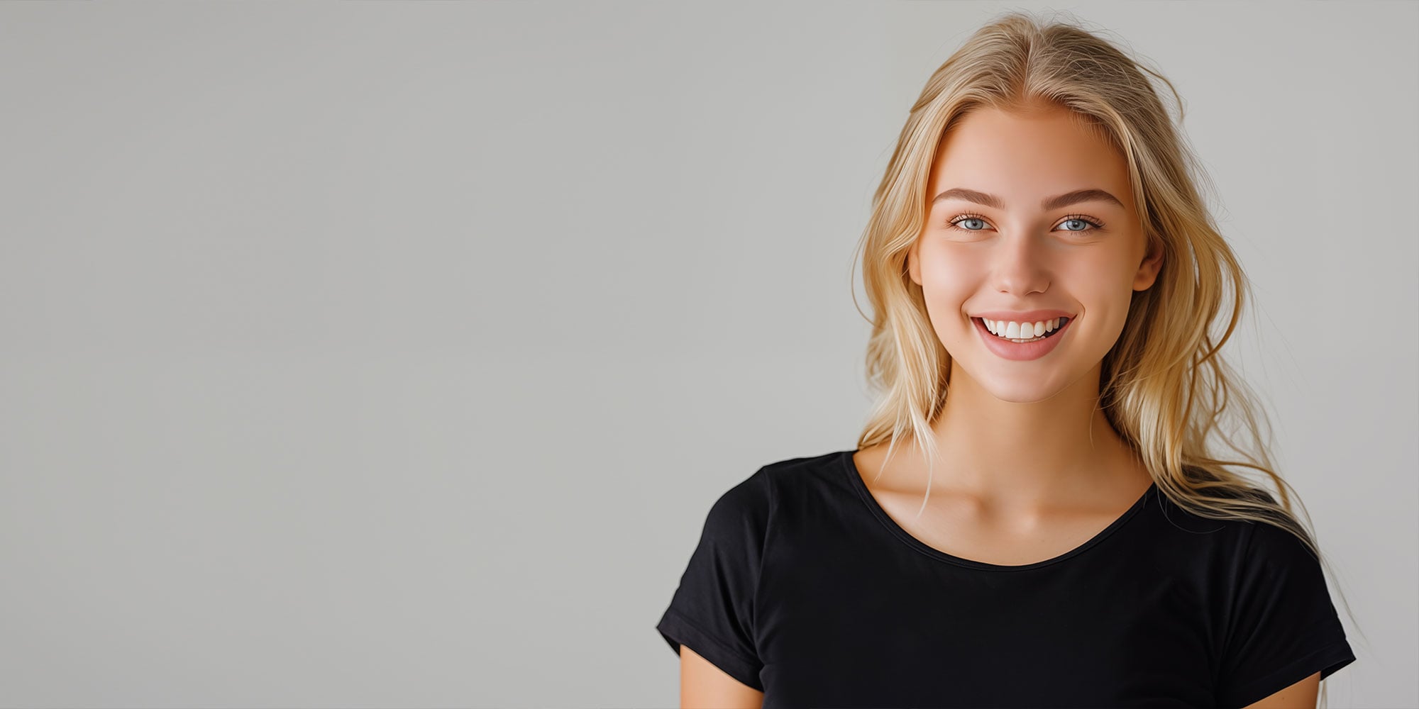 headshot of beautiful smile makeover patient
